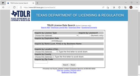 Insurance Requirements. . Tdlr license search by name